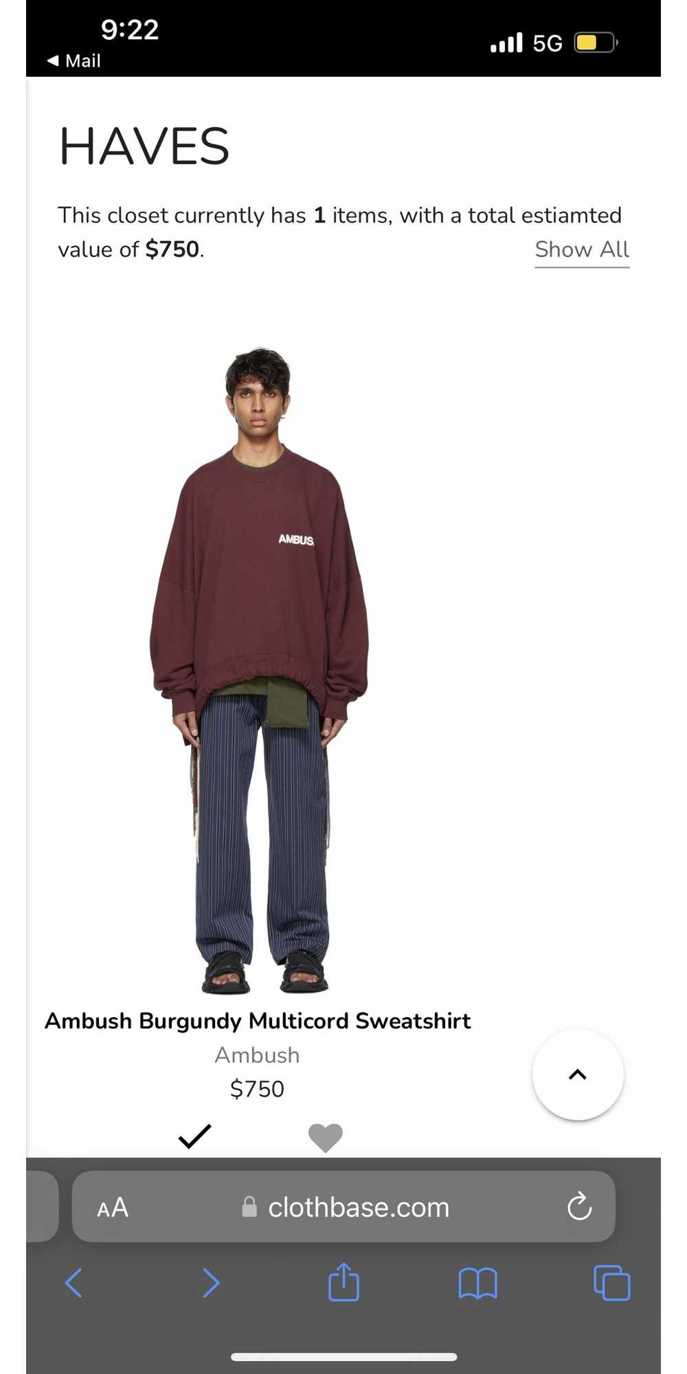 Ambush Design Ambush Multicord Crewneck Sweatshirt - image 6