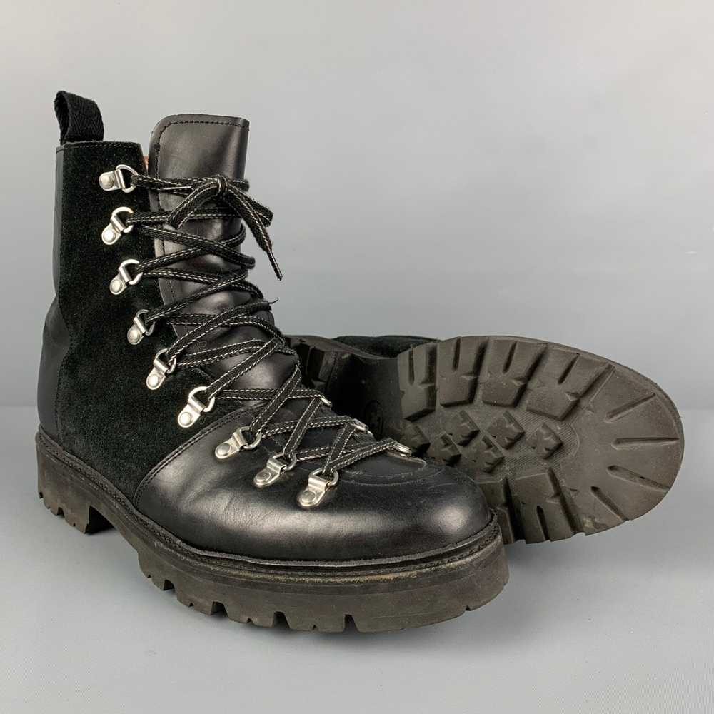 Grenson Black Leather Lace Up Hiking Boots - image 3