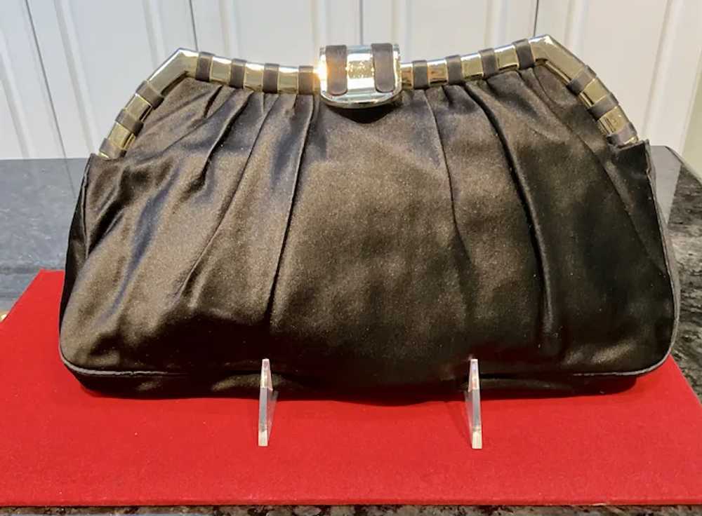 Vintage Leiber Silk Handbag/Purse with Unique Gol… - image 10