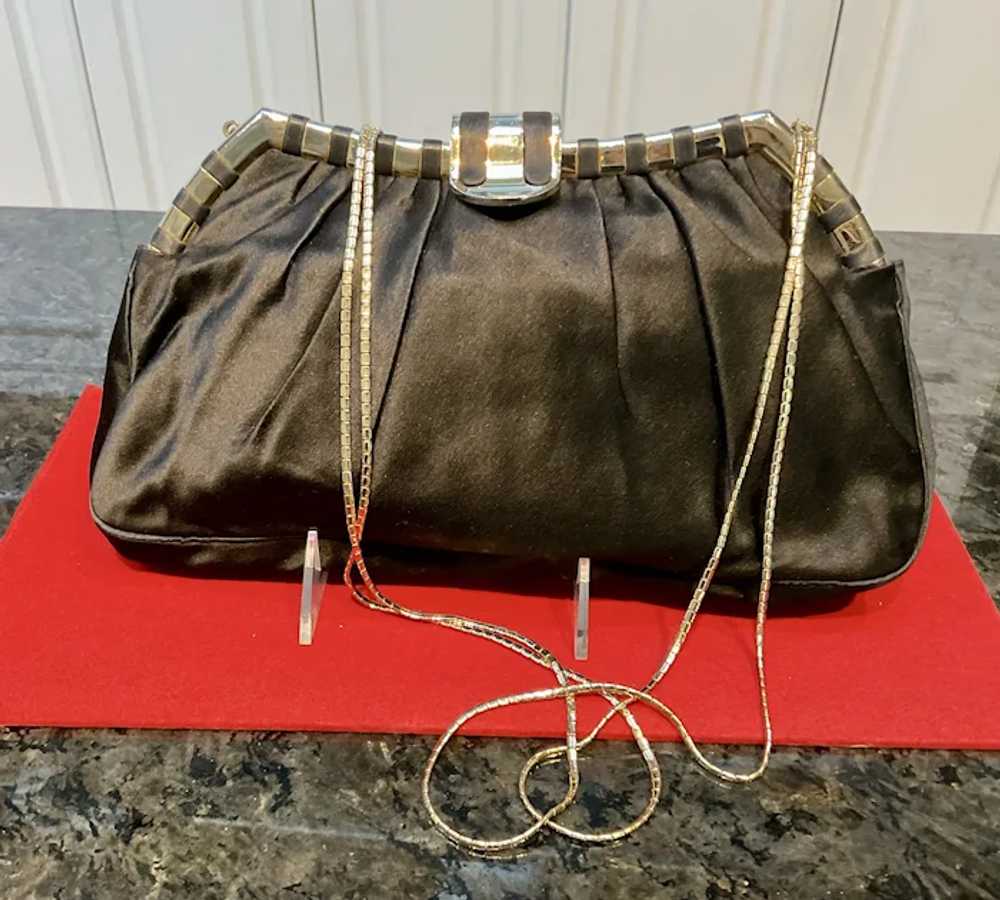 Vintage Leiber Silk Handbag/Purse with Unique Gol… - image 11