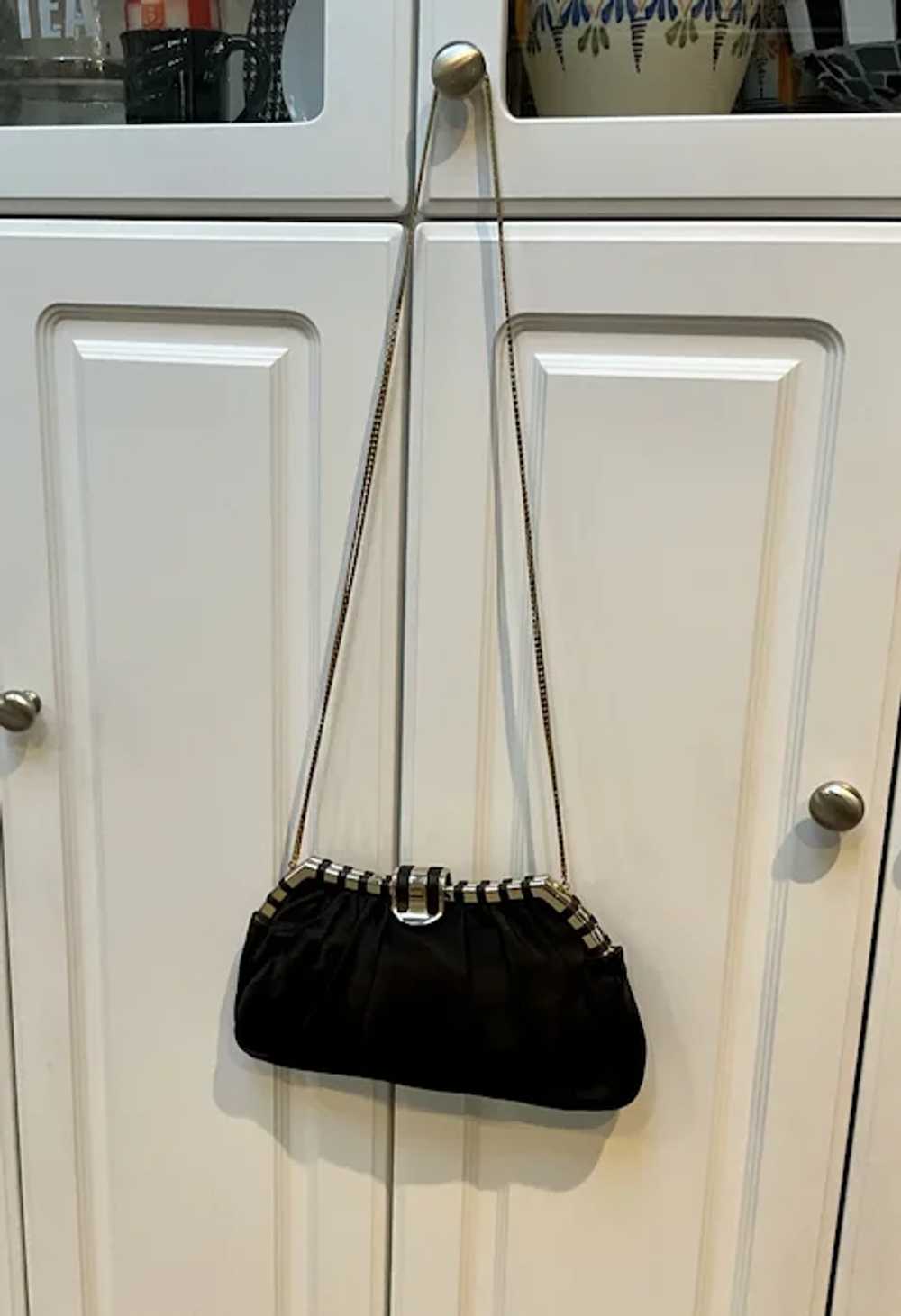 Vintage Leiber Silk Handbag/Purse with Unique Gol… - image 12