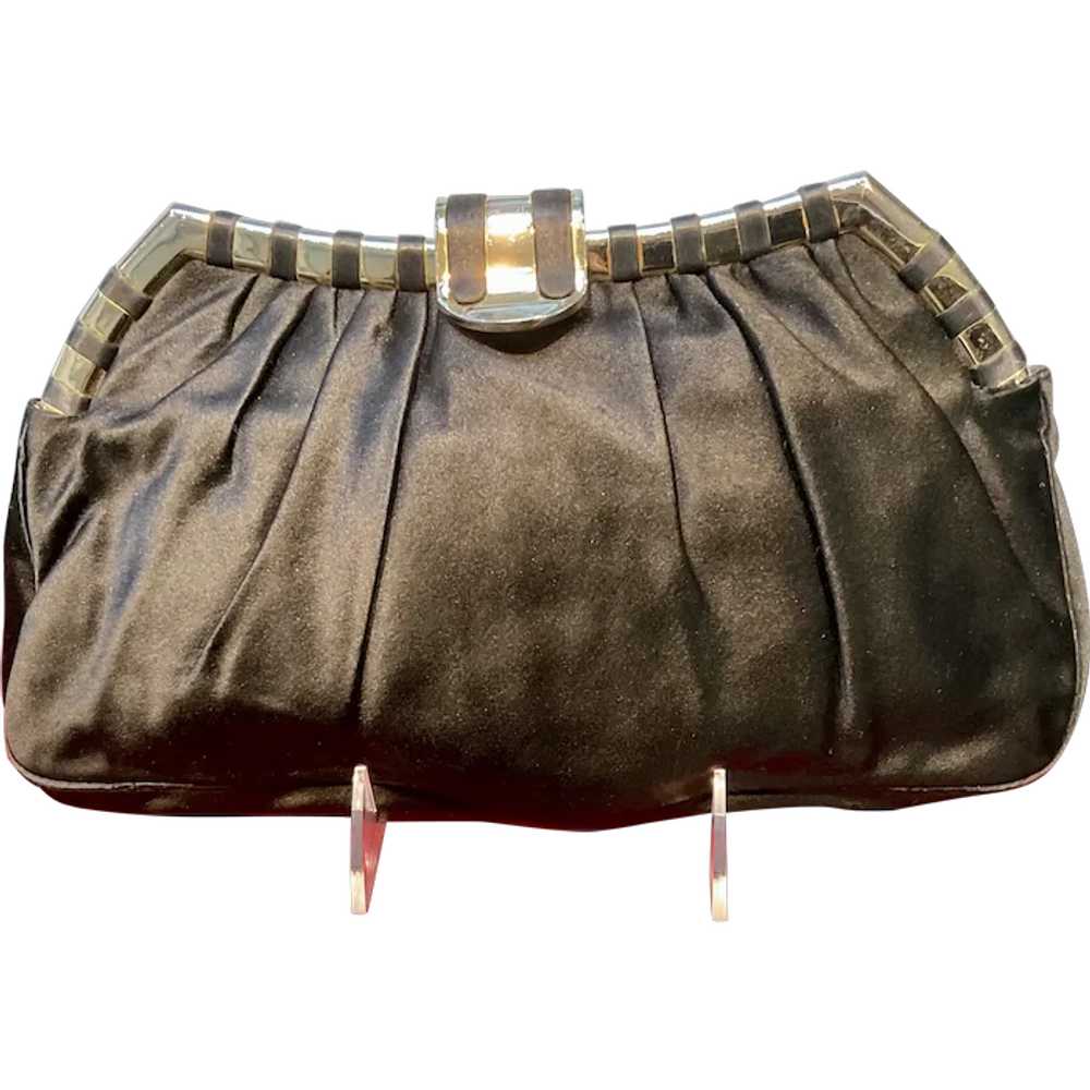 Vintage Leiber Silk Handbag/Purse with Unique Gol… - image 1