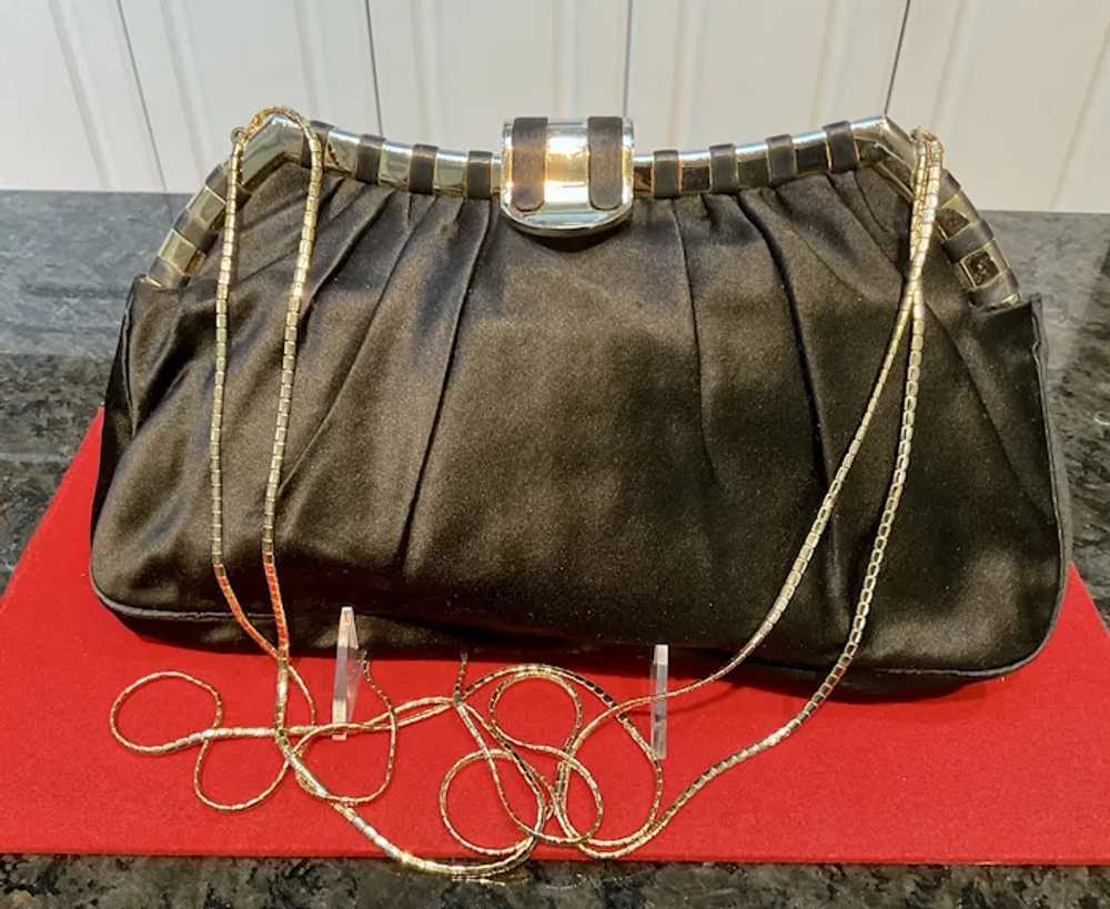 Vintage Leiber Silk Handbag/Purse with Unique Gol… - image 2