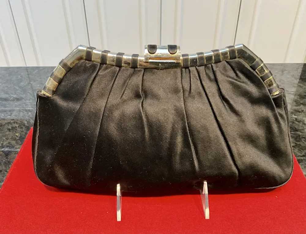 Vintage Leiber Silk Handbag/Purse with Unique Gol… - image 3