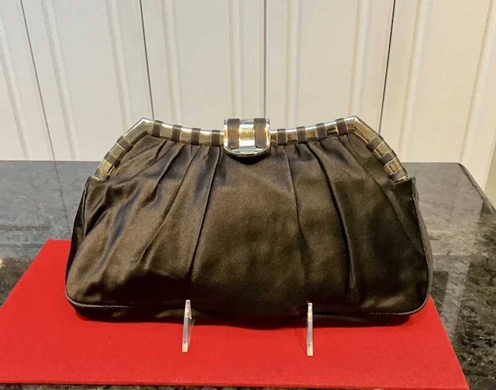 Vintage Leiber Silk Handbag/Purse with Unique Gol… - image 5