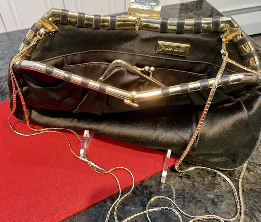 Vintage Leiber Silk Handbag/Purse with Unique Gol… - image 9