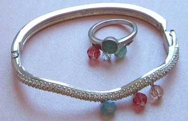 Darling Vintage Swarovski Bracelet and Ring Set - image 1