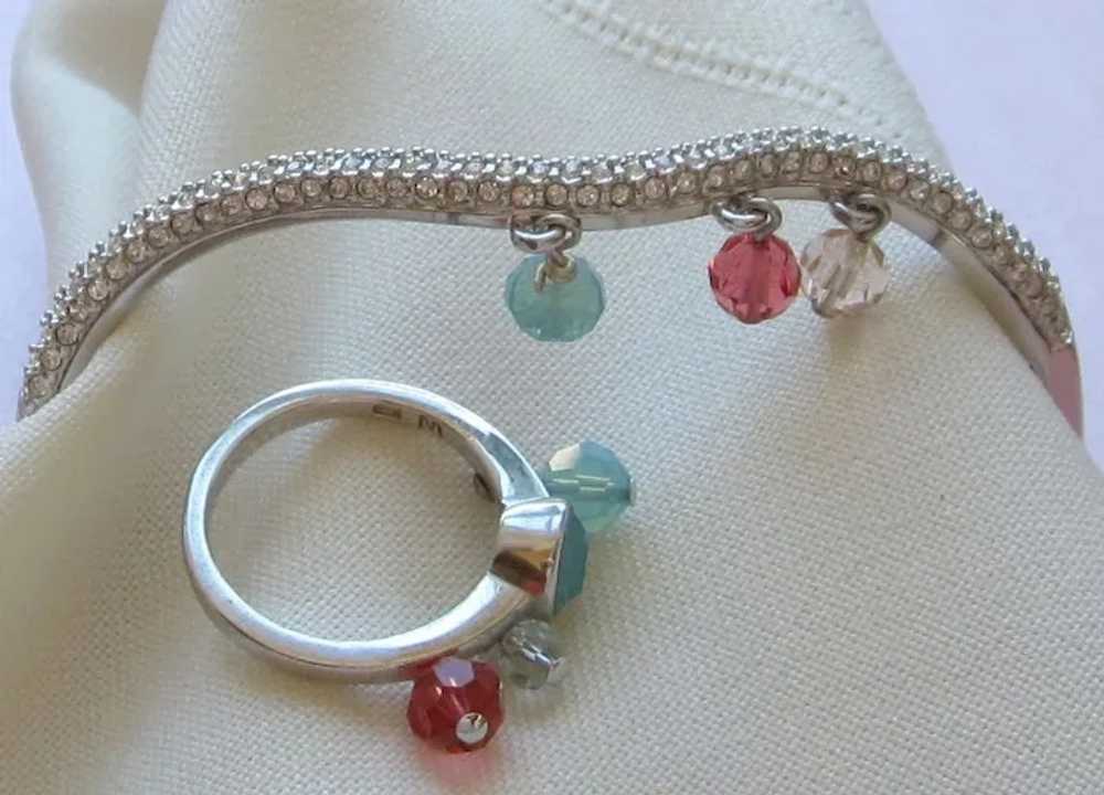 Darling Vintage Swarovski Bracelet and Ring Set - image 2