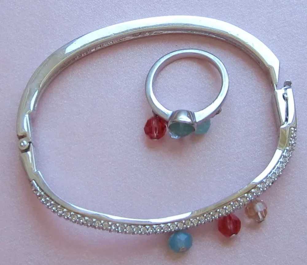 Darling Vintage Swarovski Bracelet and Ring Set - image 4