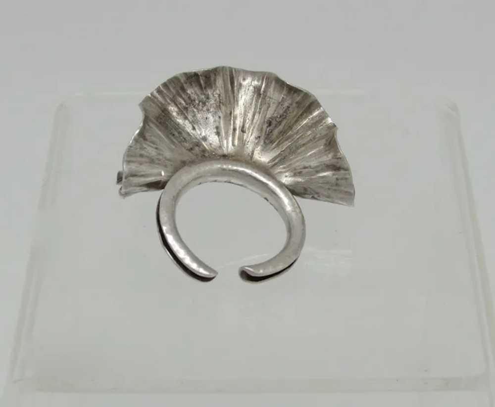 Carlos Colinol Handmade Sterling Ruffle Ring - image 5