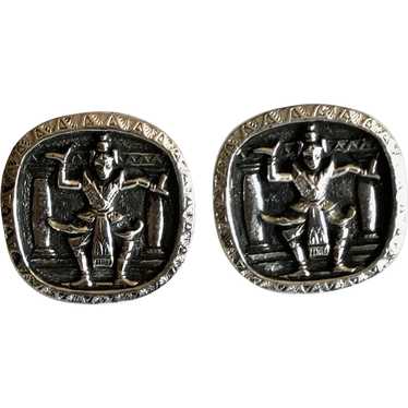 Amazing Vintage Film Noir Siamese Design Cufflinks