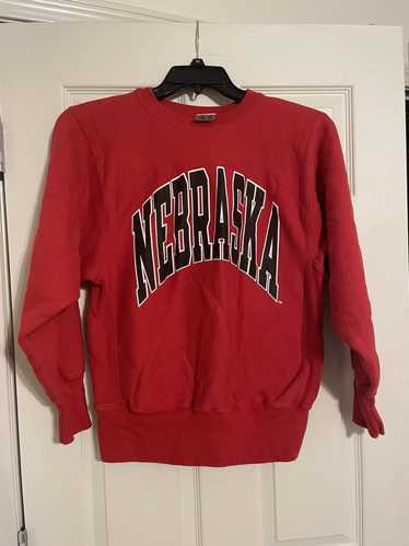 Vintage Reverse Weave Champion Nebraska Red Sweatshirt 1990s 2XL Made USA