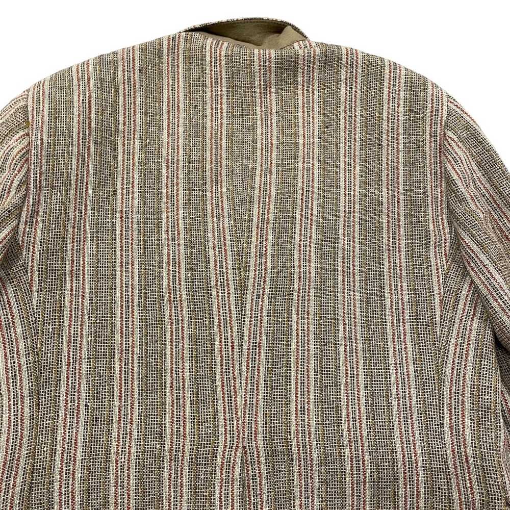 Vintage 50s/60s VTG Brown/Red Wool Striped 3 Butt… - image 12