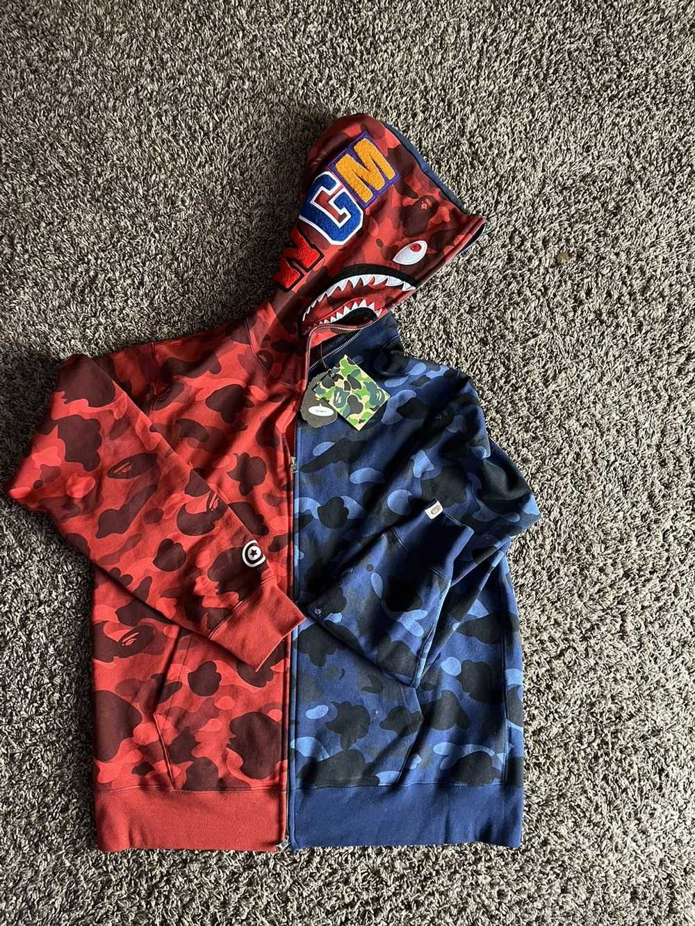 Buy bape half camo,bape shark red,bape,bape red,shark Backpack ⋆ NEXTSHIRT