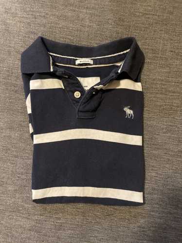 Abercrombie & Fitch Blue striped Abercrombie polo
