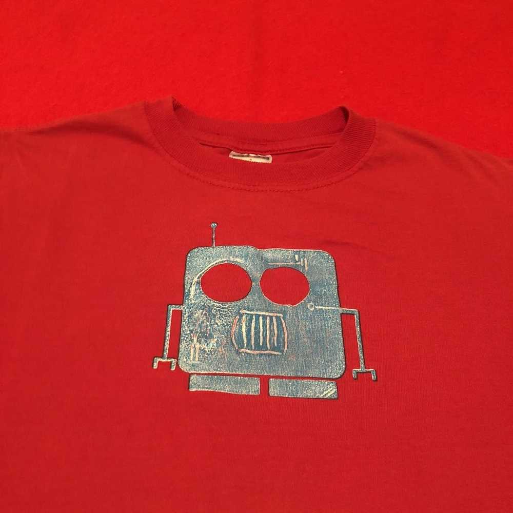 Jerzees × Streetwear × Vintage Vintage Red Robot … - image 1