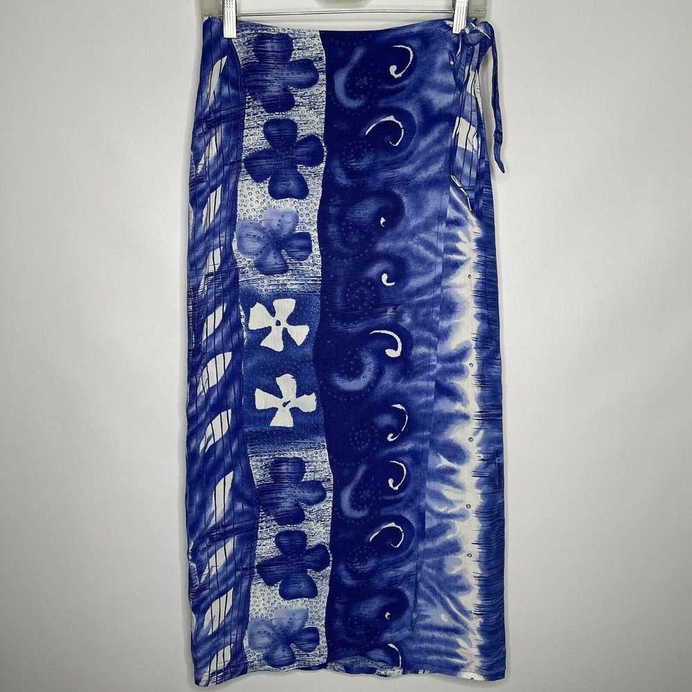 Jams World Vintage 90s Blutapa Blue Floral Batik … - image 1