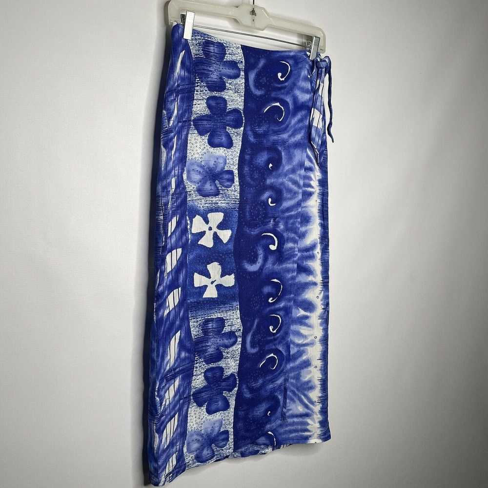 Jams World Vintage 90s Blutapa Blue Floral Batik … - image 2