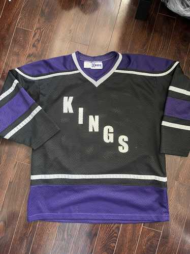 Vintage Pro Player LA kings Hockey Jersey Sz XL NHL white purple