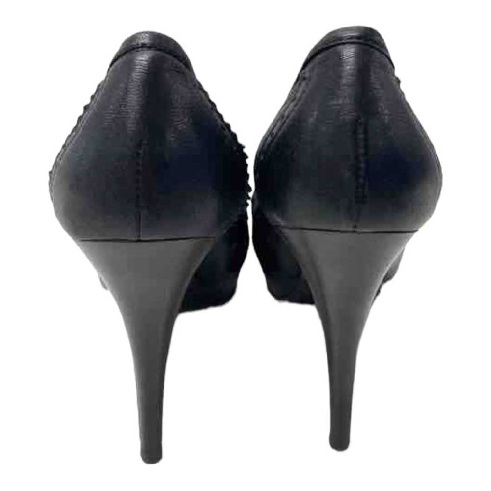 J.Crew J.Crew black leather Biella heels penny lo… - image 3