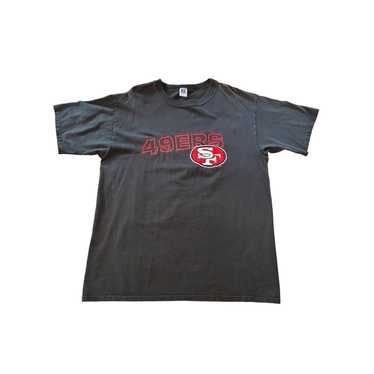 San Francisco 49ers 47 Brand Red Block Logo Soft Cotton Scrum T-Shirt