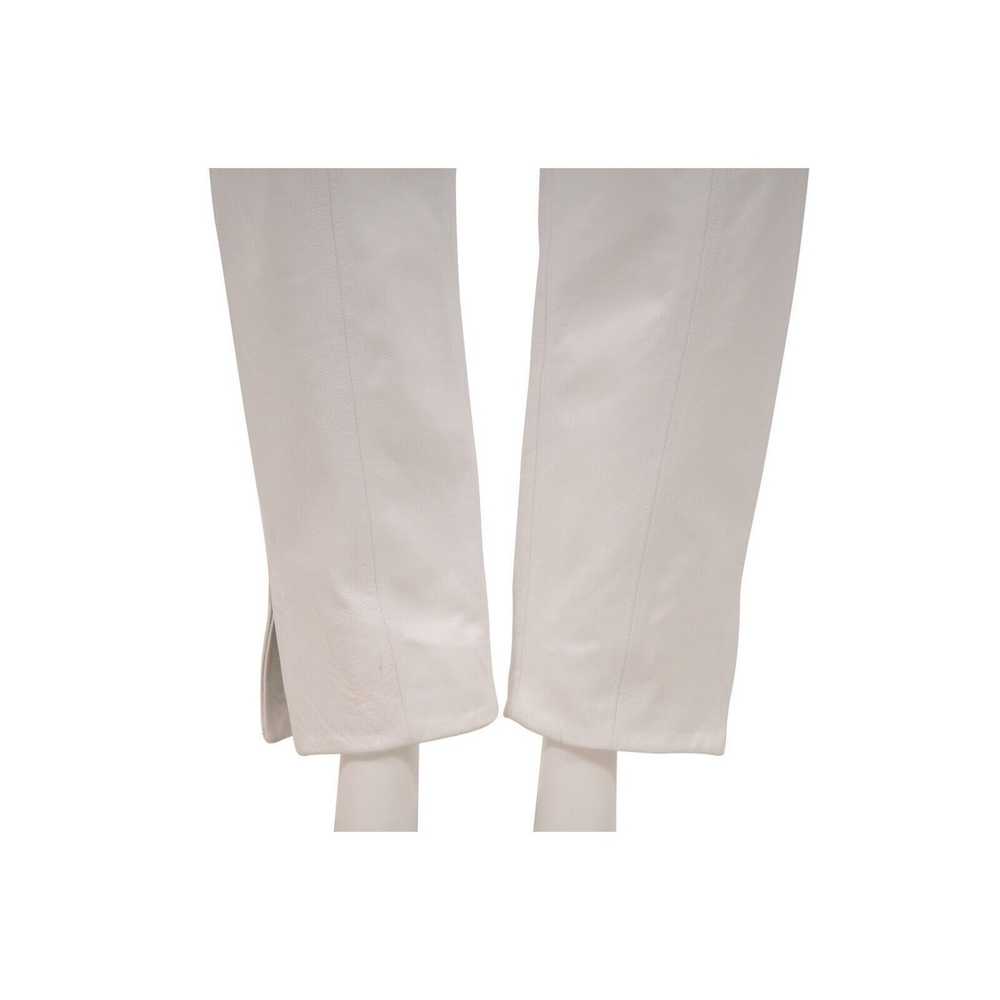 The Attico High Waist Pants White Slit Leather Be… - image 3