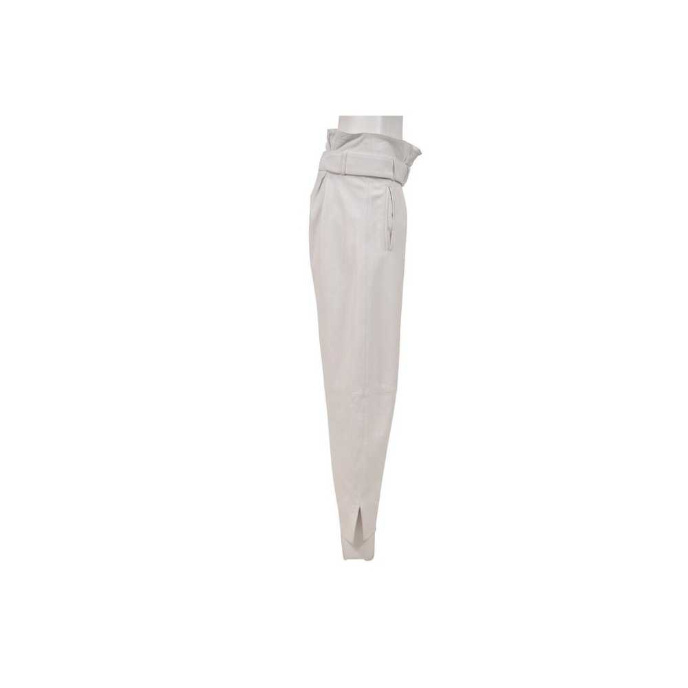 The Attico High Waist Pants White Slit Leather Be… - image 6