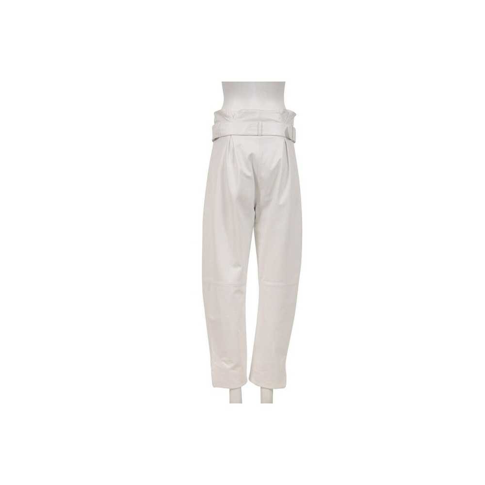 The Attico High Waist Pants White Slit Leather Be… - image 7