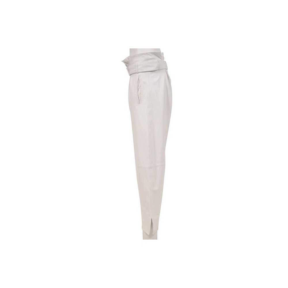 The Attico High Waist Pants White Slit Leather Be… - image 8