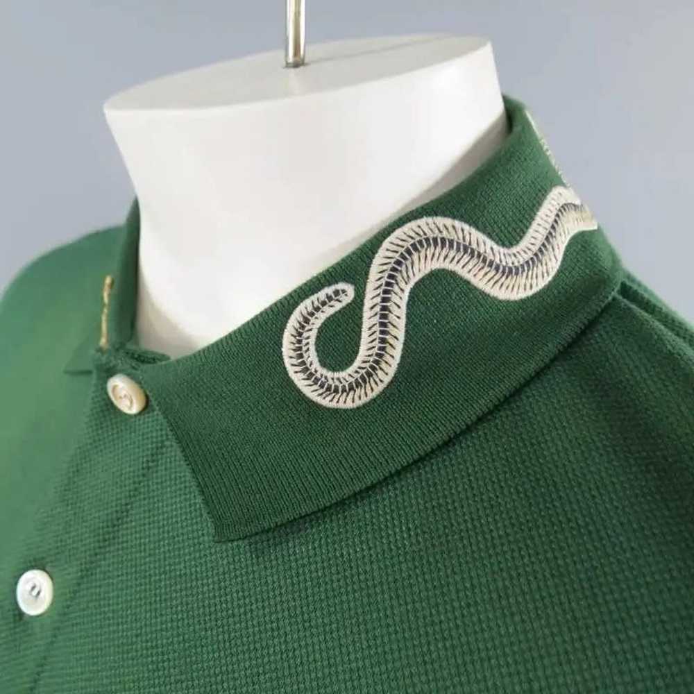 Gucci Gucci green snakes embroidered polo - image 12