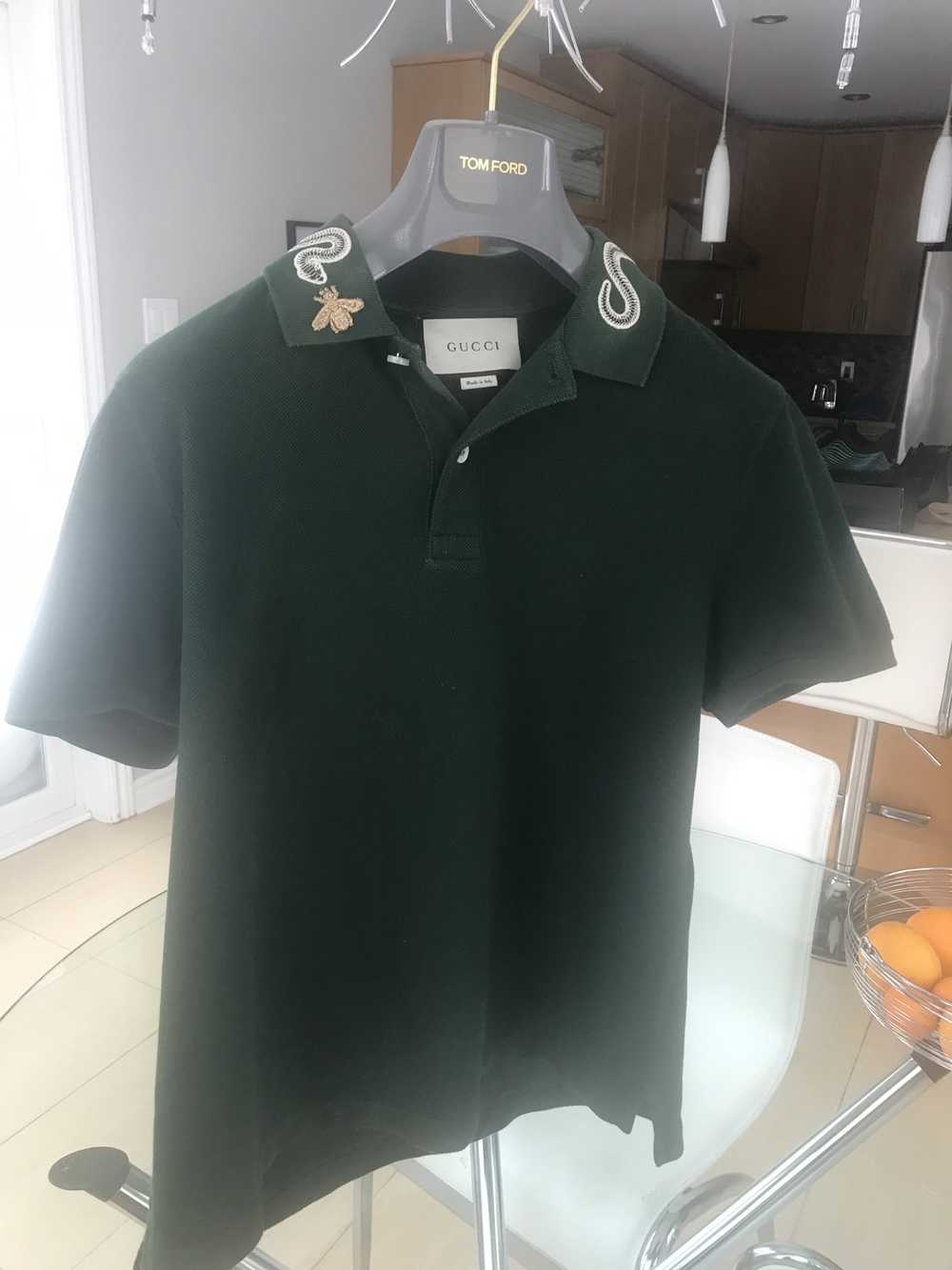 Gucci Pineapple Monogram Green Polo Shirt - Tagotee