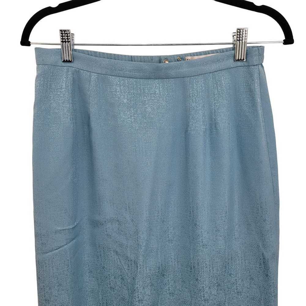 Vintage 80's Skirt Set 12P Silk Formal Embroidere… - image 11