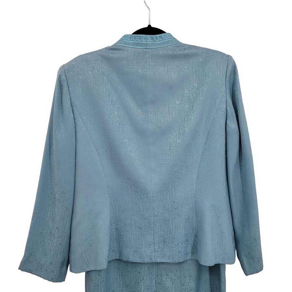 Vintage 80's Skirt Set 12P Silk Formal Embroidere… - image 8