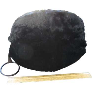 Antique Victorian Black Fur Muff