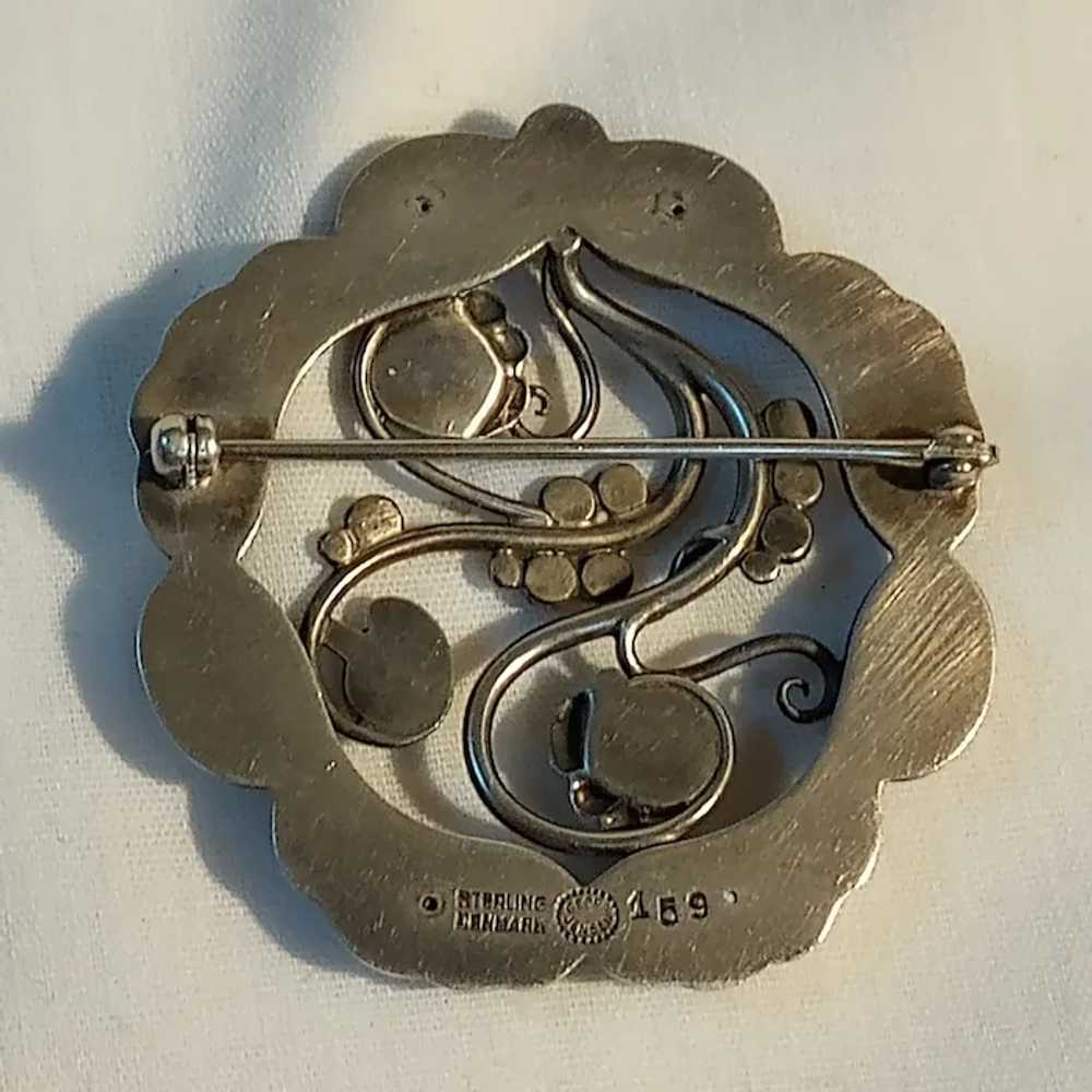 Georg Jensen 159 Moonlight sterling silver brooch - image 3