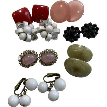 Collection of Seven Pair of Vintage Earrings - image 1