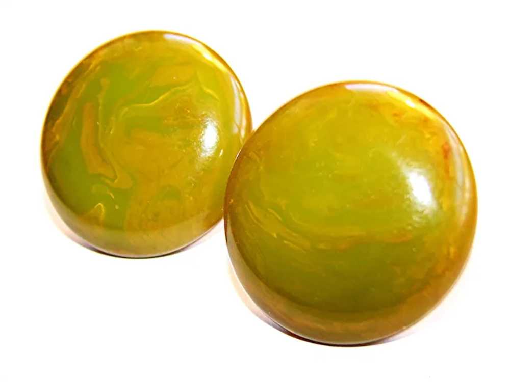 SOFT GREEN Colored Bakelite with Golden BUTTERSCO… - image 7