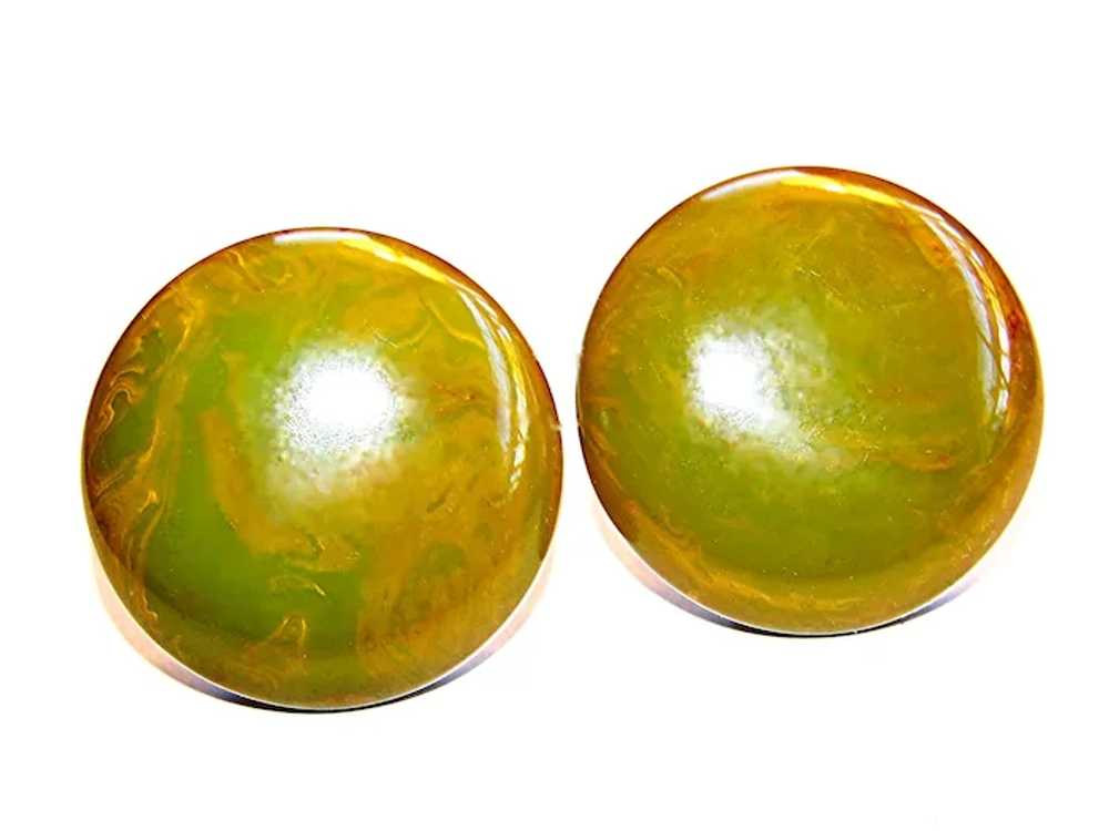 SOFT GREEN Colored Bakelite with Golden BUTTERSCO… - image 9