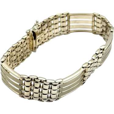 Men’s vintage 14kt white-gold bracelet - image 1