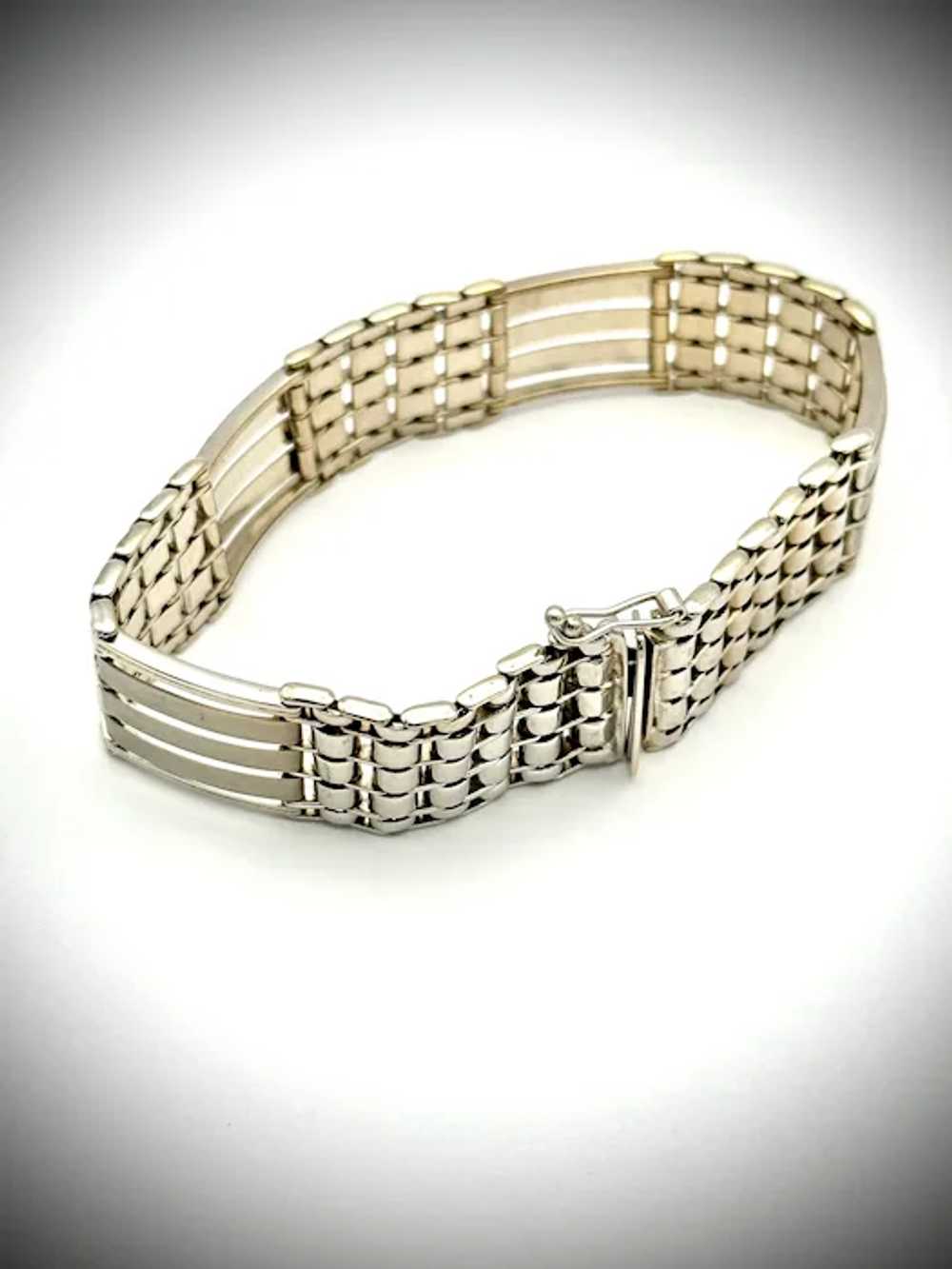 Men’s vintage 14kt white-gold bracelet - image 6