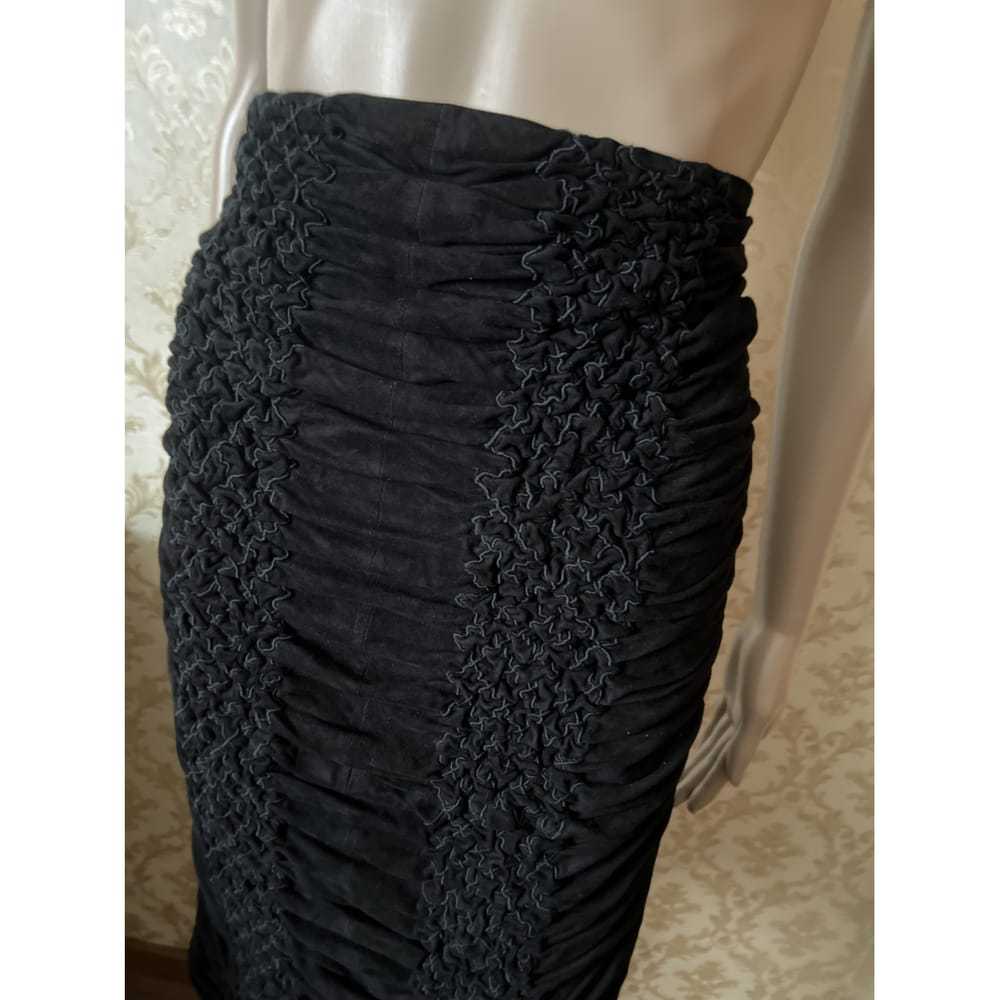 Roberto Cavalli Leather mid-length skirt - image 9