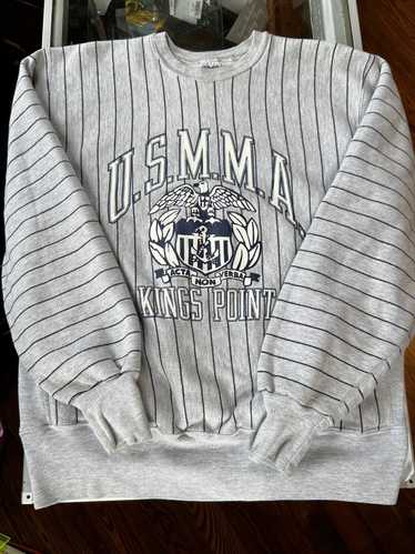 Vintage Vintage USMMA Marines Pinstripe Sweatshirt - image 1
