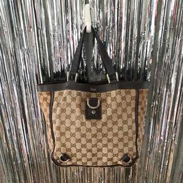 Gucci Vintage - GG Supreme Coated Canvas Abbey-D Ring Tote Bag - Brown -  Leather Handbag - Luxury High Quality - Avvenice