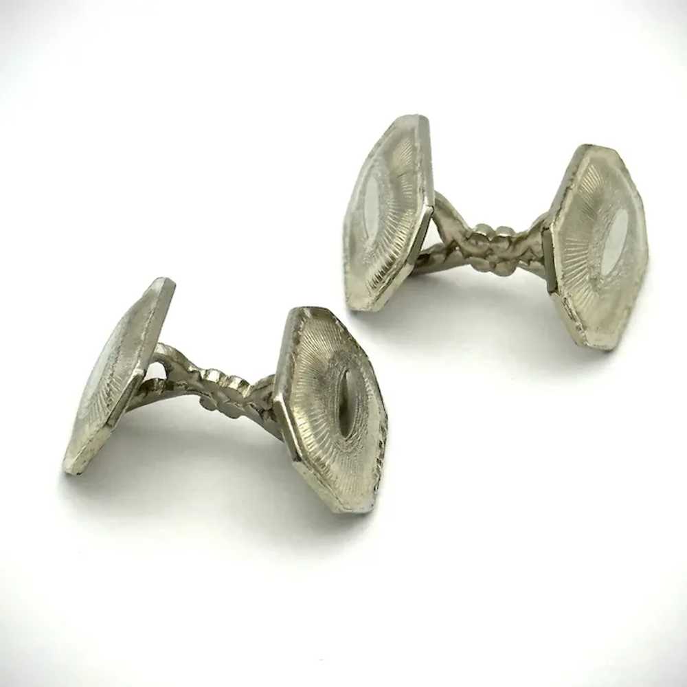 Men’s 14kt Art Deco cufflinks - image 2