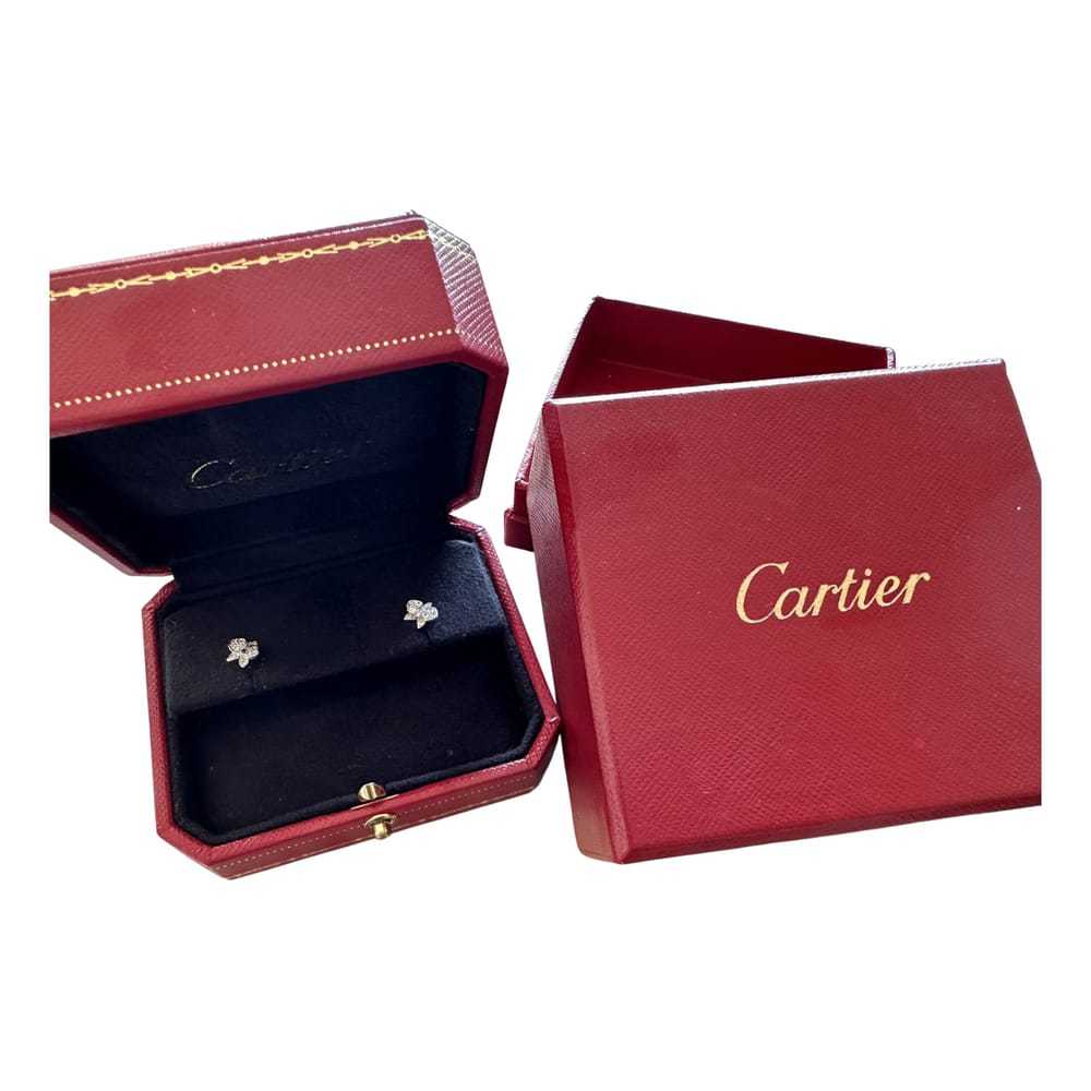 Cartier Caresse d'Orchidées white gold earrings - Gem