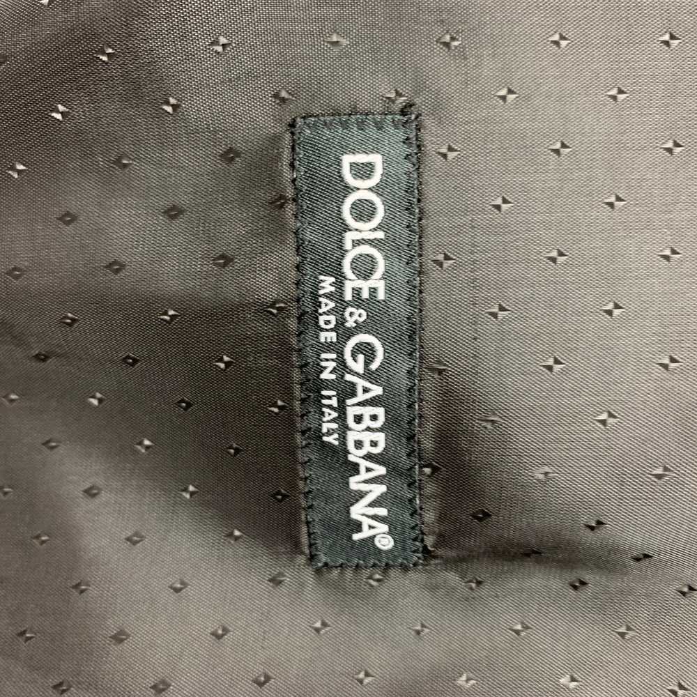 Dolce & Gabbana Black Contrast Stitch Wool Peak L… - image 12