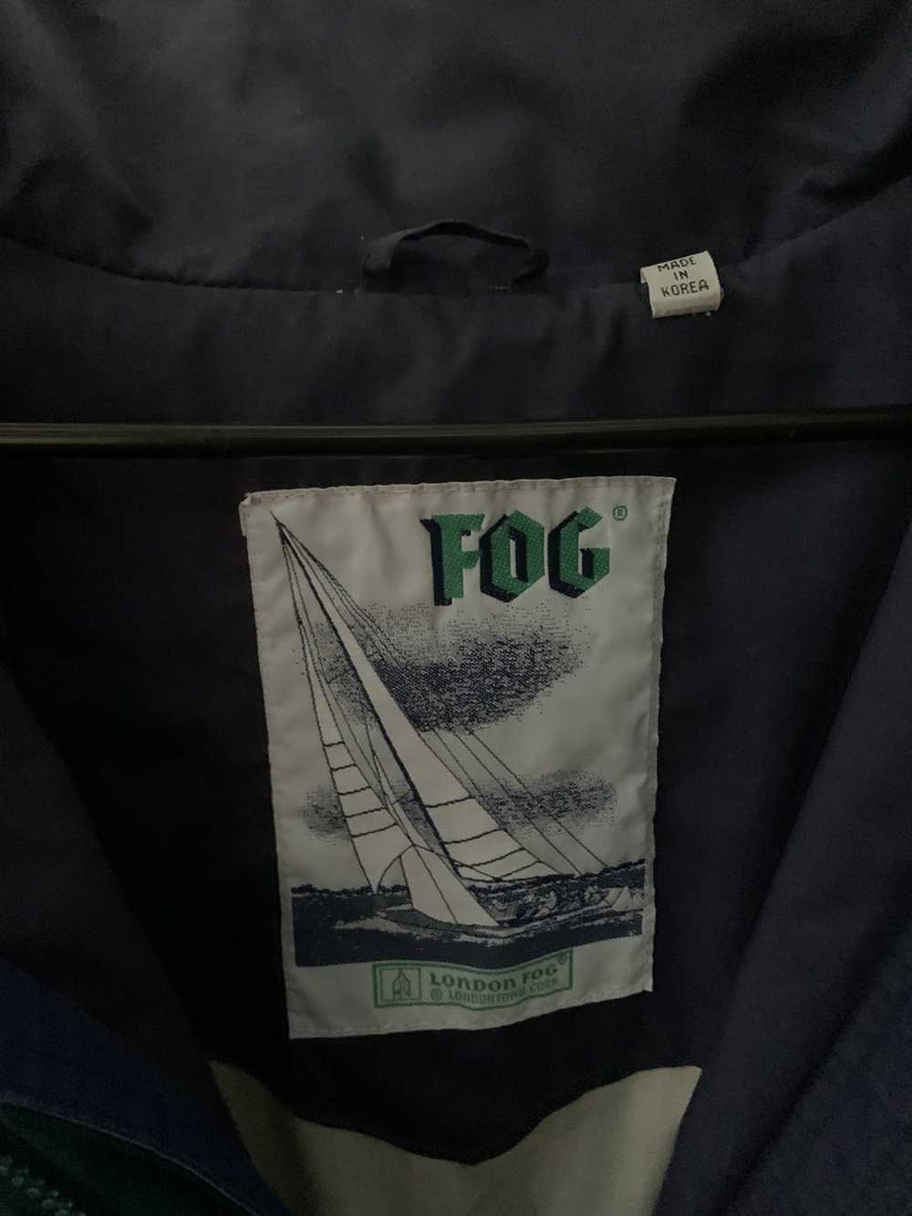 London Fog × Vintage dark green w purple zipper up - image 3