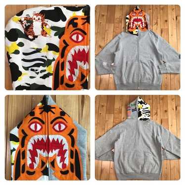 BAPE Niigata city camo Tiger full zip hoodie NIGO Gray A Bathing Ape Size M