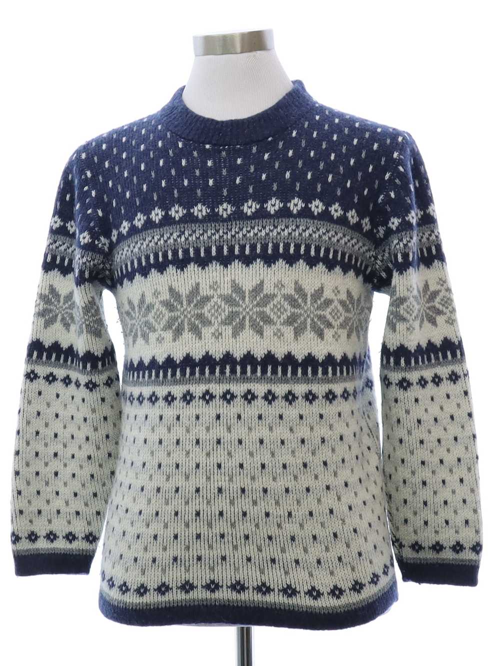 1970's Botony 500 Unisex Nordic Style Snowflake Sweat… - Gem