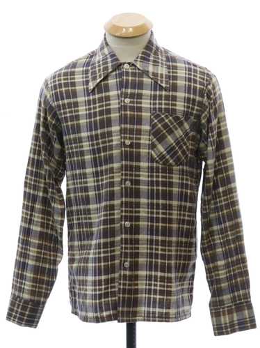 1970's Sears Put On Shop Mens Flannel Shirt